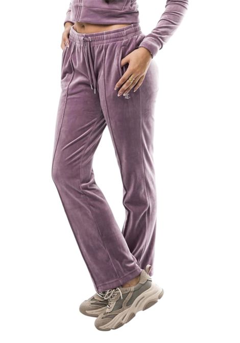 tina outline trackpantPantaloni in Velluto con Strass Logo Juicy Couture JUICY COUTURE | Pantaloni | VIJH70699PG4